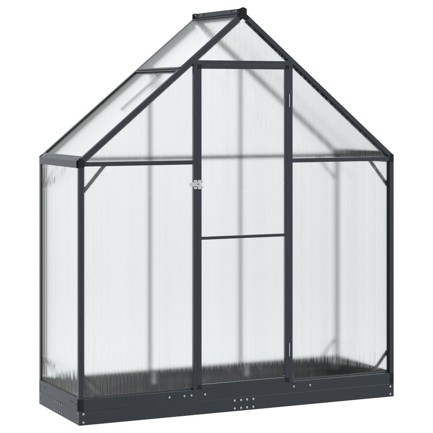 Hage Drivhus med dør med lås Antrasitt 183,5 x 63,5 x 207 cm