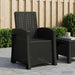 Lenestol for hage med rattan-look Antrasitt PP