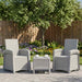 Lenestol for hage med rattan-look 2 pcs Hvit PP