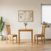 Spisestuesett 3 stk. Beige Massivt Eiketre