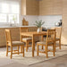 Spisestuesett 5 stk. Beige Massivt Eiketre