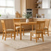 Spisestuesett 5 stk. Beige Massivt Eiketre