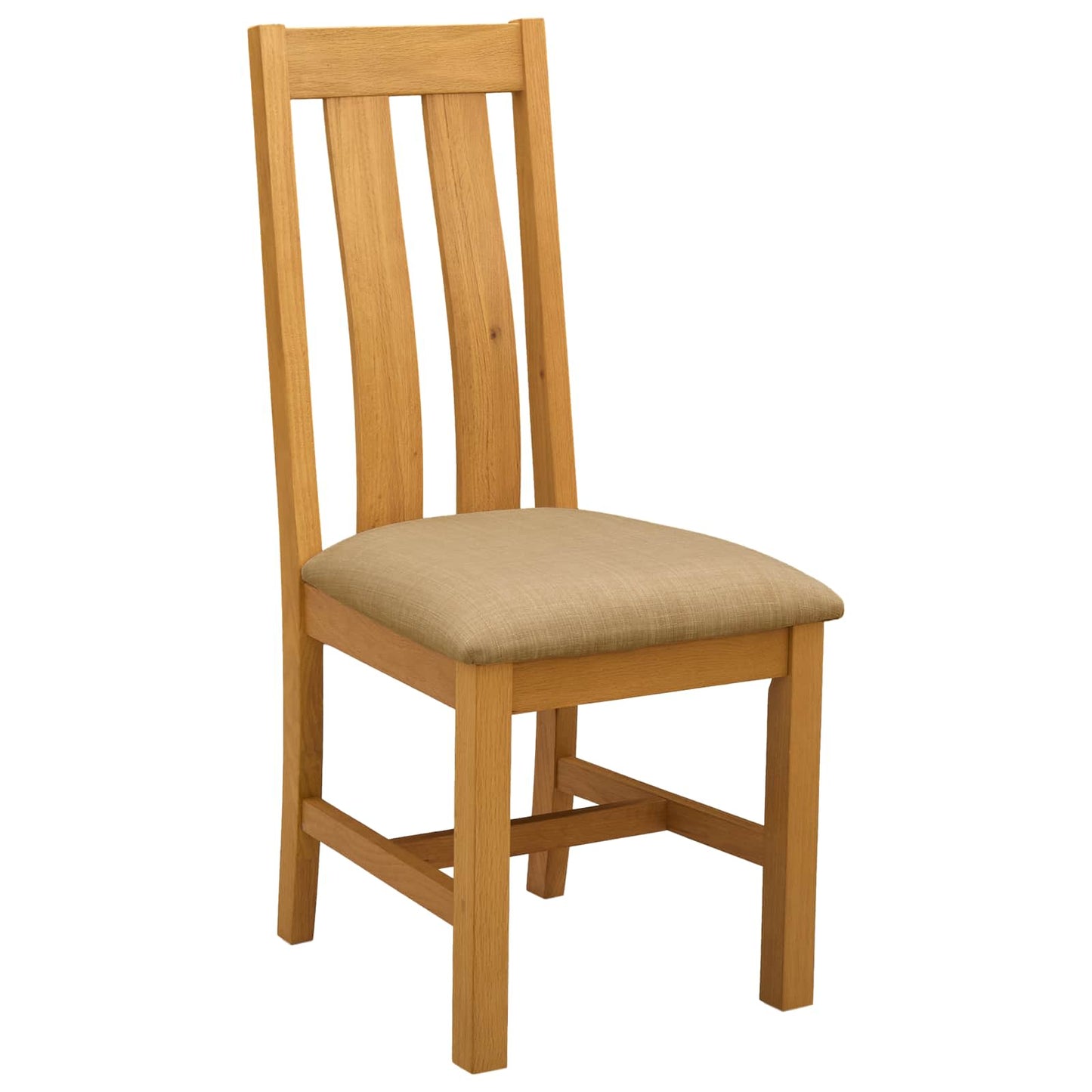 Spisestuesett 5 stk. Beige Massivt Eiketre