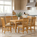 Spisestuesett 7 stk. Beige Massivt Eiketre