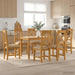 Spisestuesett 7 stk. Beige Massivt Eiketre