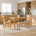 Spisestuesett 5 stk. Beige Massivt Eiketre