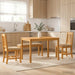 Spisestuesett 4 stk. Beige Massivt Eiketre