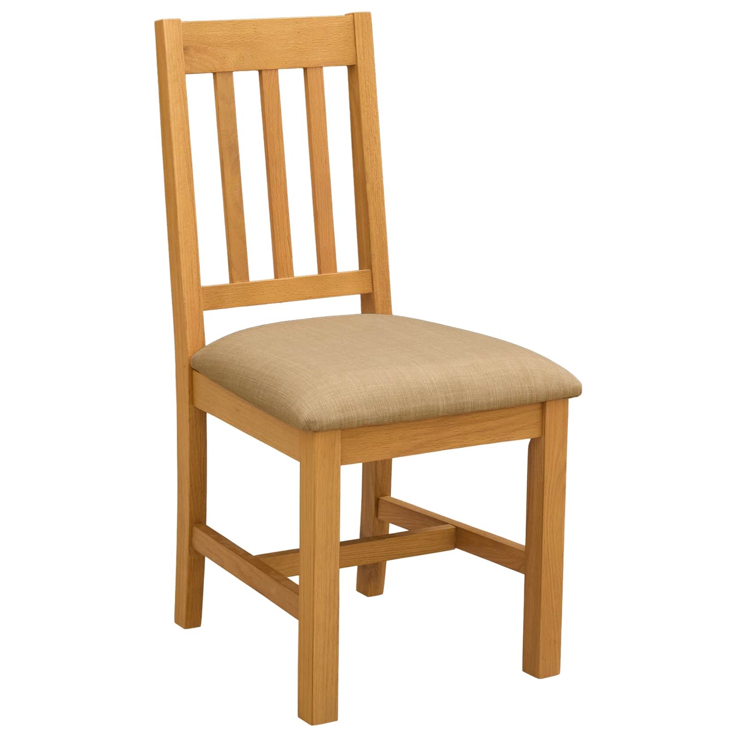 Spisestuesett 4 stk. Beige Massivt Eiketre