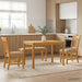Spisestuesett 4 stk. Beige Massivt Eiketre