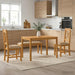 Spisestuesett 4 stk. Beige Massivt Eiketre