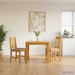Spisestuesett 3 stk. Beige Massivt Eiketre