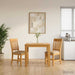 Spisestuesett 3 stk. Beige Massivt Eiketre