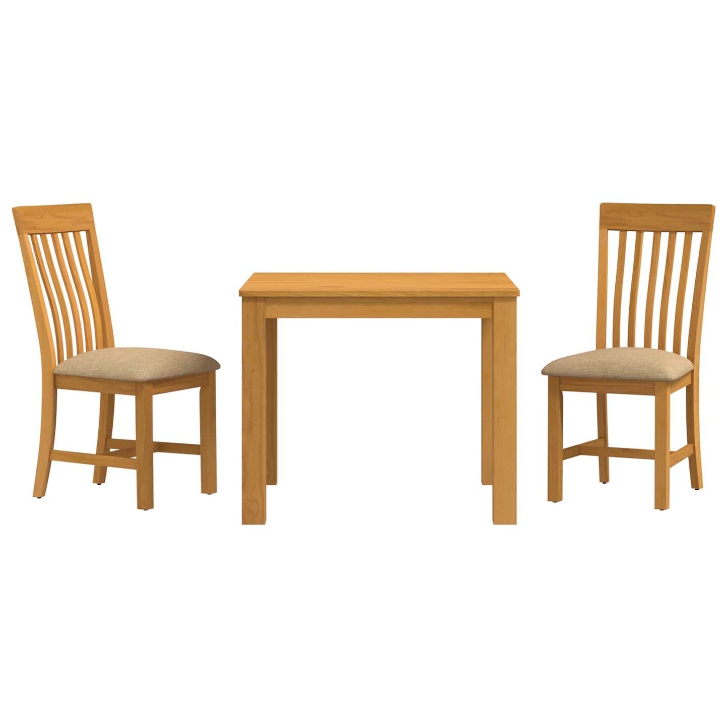 Spisestuesett 3 stk. Beige Massivt Eiketre