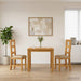 Spisestuesett 3 stk. Beige Massivt Eiketre