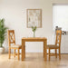 Spisestuesett 3 stk. Beige Massivt Eiketre