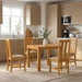 Spisestuesett 5 stk. Beige Massivt Eiketre