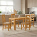 Spisestuesett 5 stk. Beige Massivt Eiketre