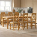 Spisestuesett 7 stk. Beige Massivt Eiketre
