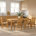 Spisestuesett 9 stk. Beige Massivt Eiketre