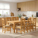 Spisestuesett 9 stk. Beige Massivt Eiketre