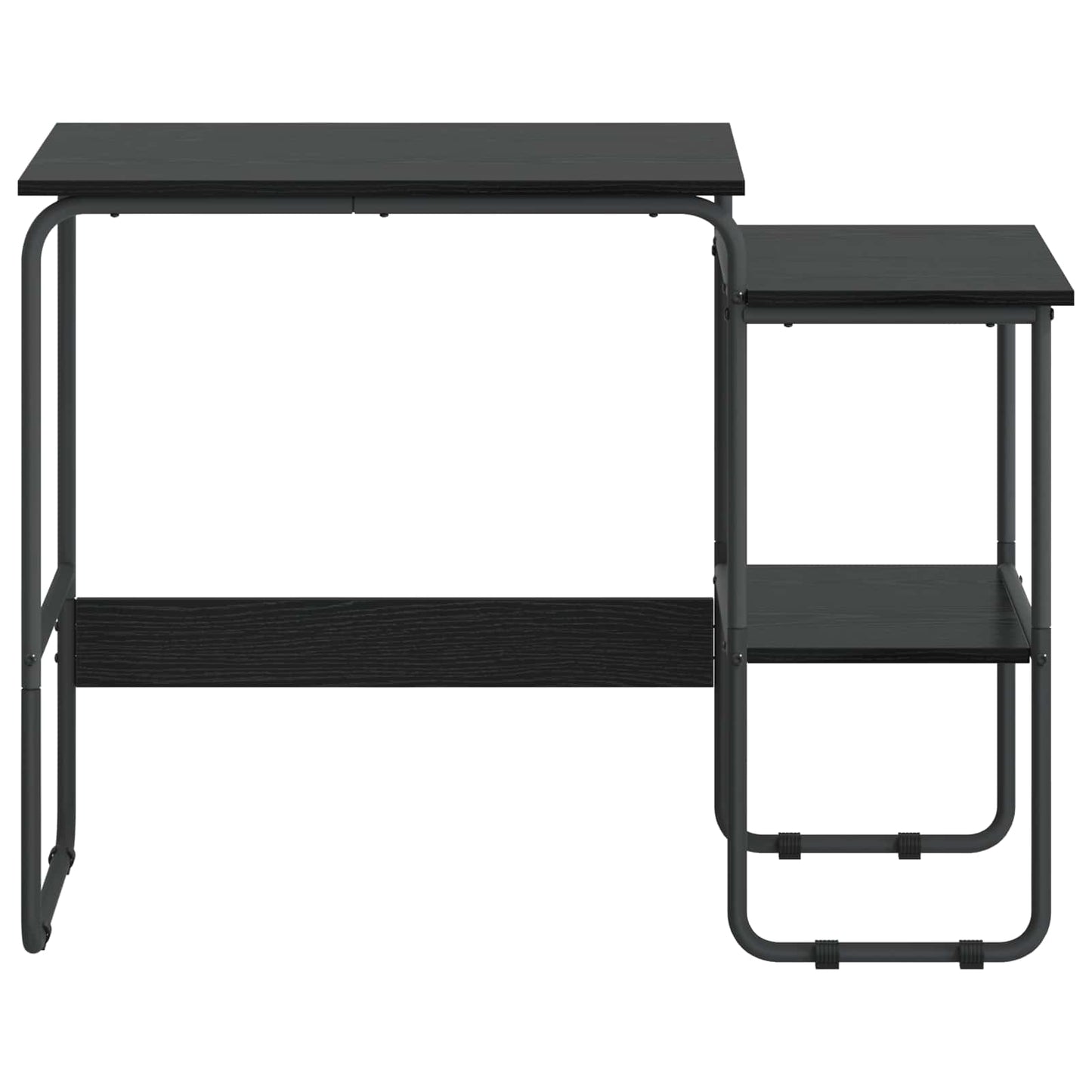 Skrivebord med lagring Svart eik 100 x 50 x 75 cm