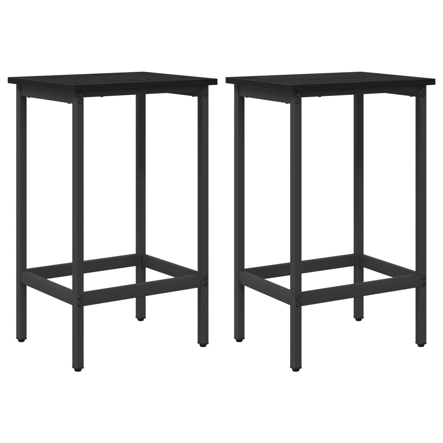 Barstol 2 pcs Svart eik 40 x 32 x 64 cm Konstruert tre