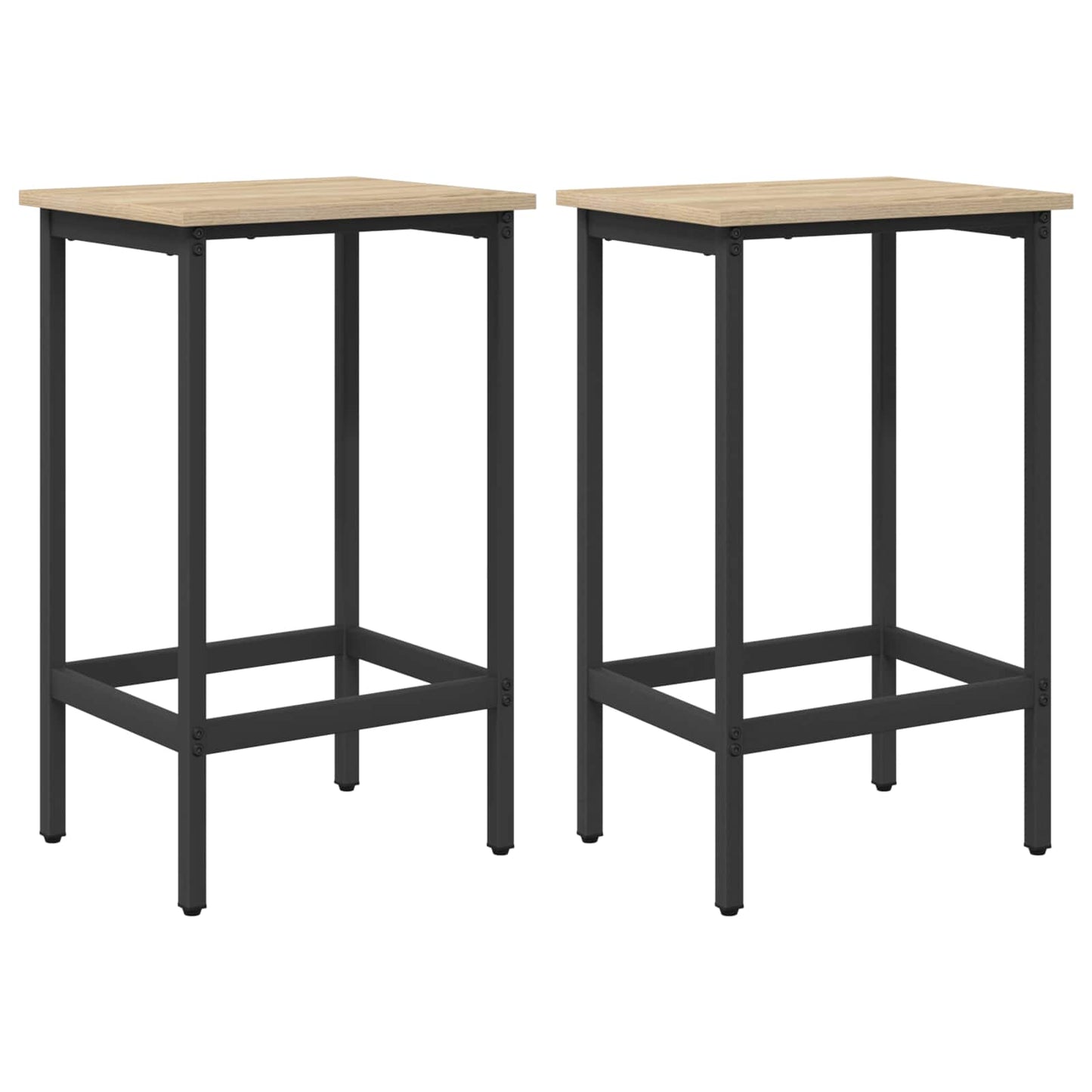 Barstol 2 stk. Sonoma eik 40 x 32 x 64 cm Konstruert tre
