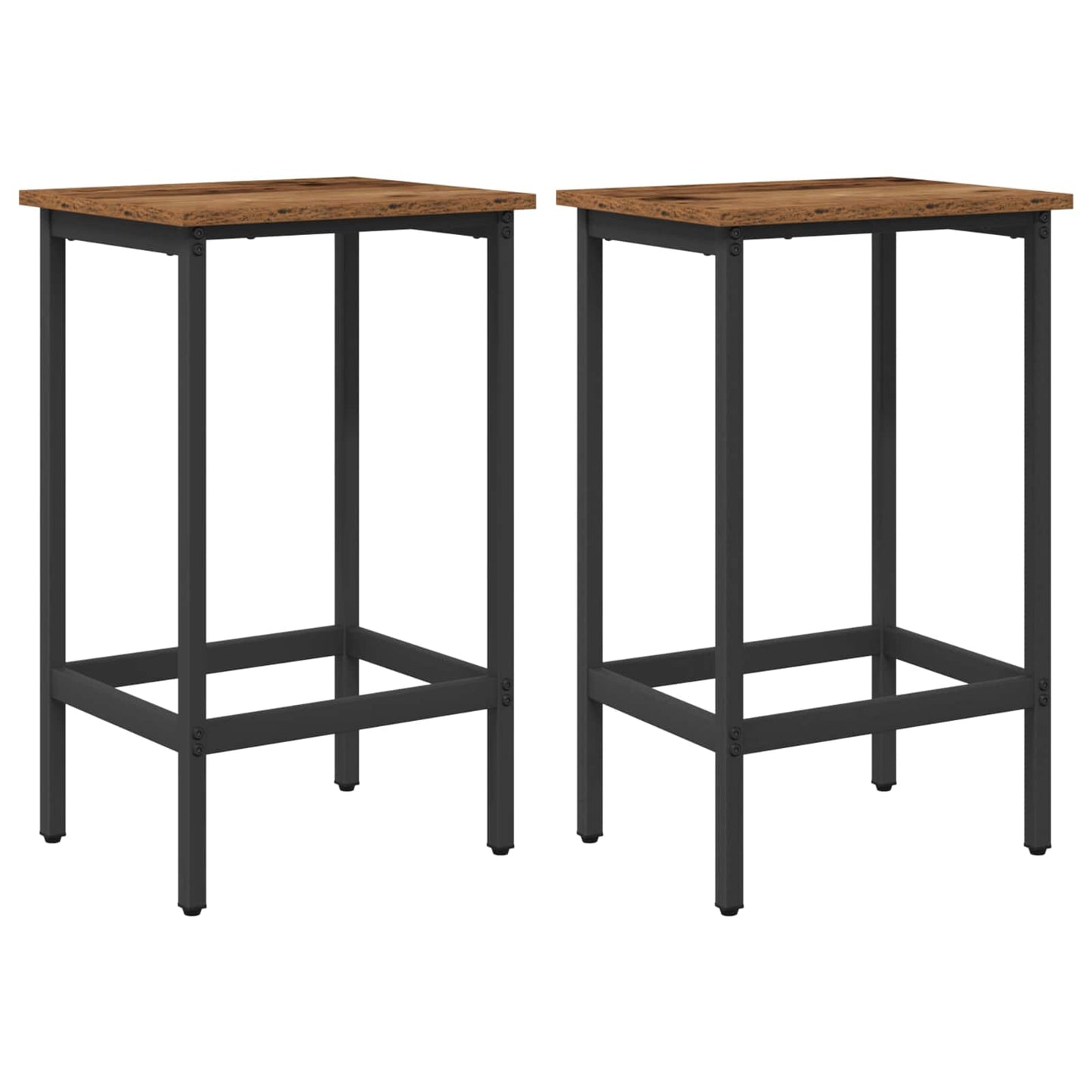 Barstol 2 pcs Gammelt tre 40 x 32 x 64 cm Konstruert tre