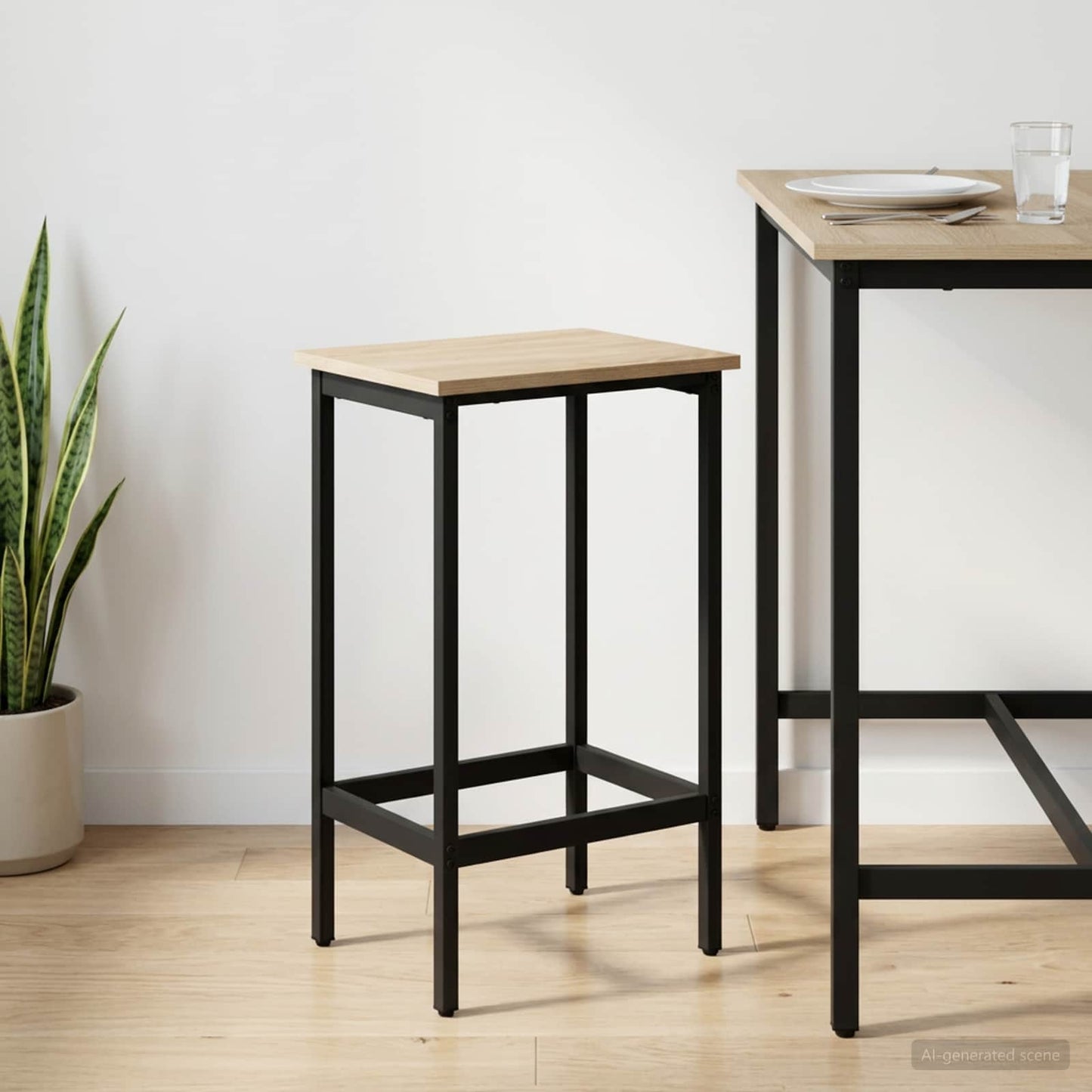 Barstol Sonoma eik 40 x 32 x 74 cm Konstruert tre