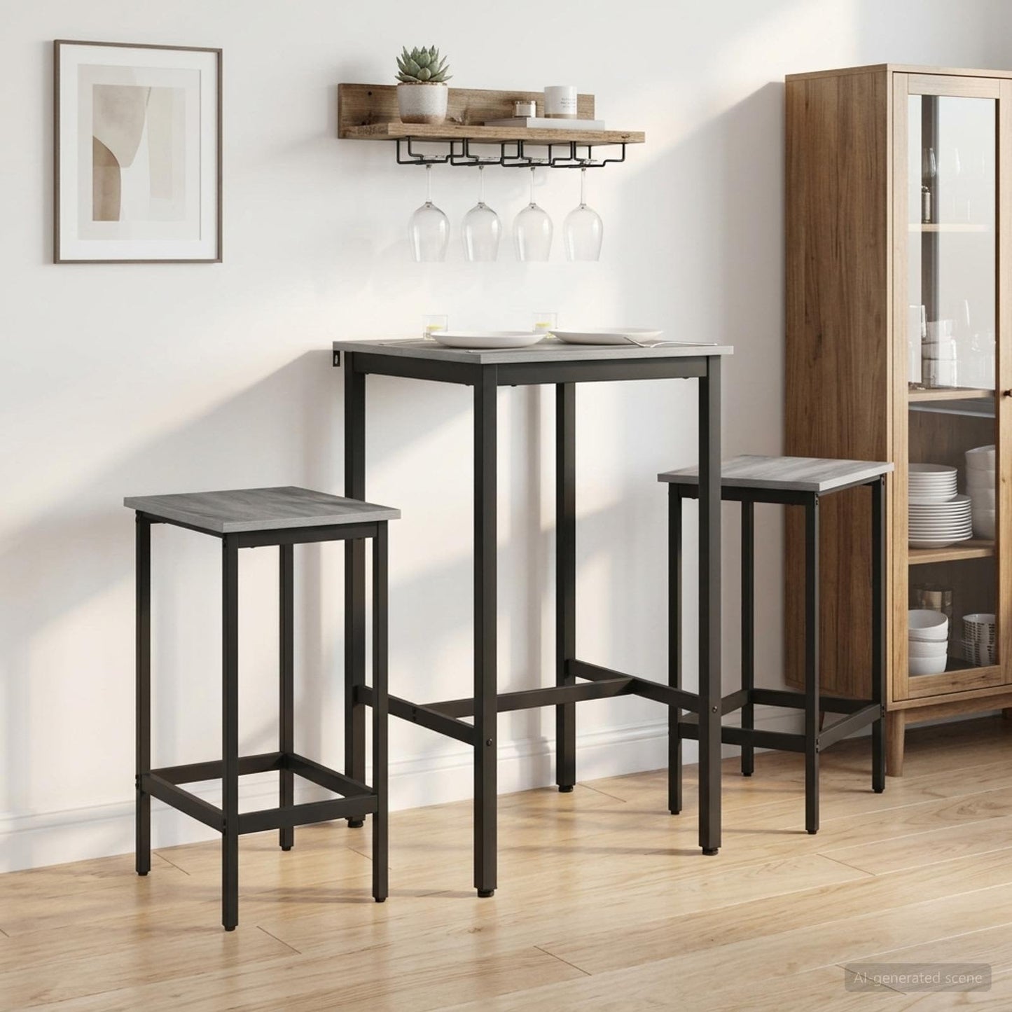 Barstol 2 stk. Grå Sonoma 40 x 32 x 74 cm Konstruert tre
