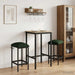 Barstol 2 pcs Mørkegrønn 40 x 32 x 64 cm Konstruert tre