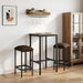 Barstol 2 pcs Gråbrun 40 x 32 x 64 cm Konstruert tre