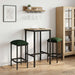 Barstol 2 pcs Mørkegrønn 40 x 32 x 74 cm Konstruert tre
