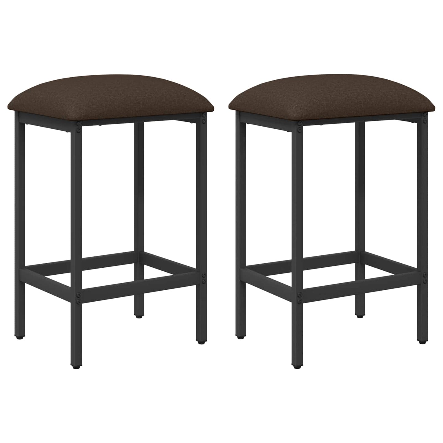 Barstol 2 pcs Gråbrun 40 x 32 x 74 cm Konstruert tre