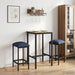 Barstol 2 pcs Blå 40 x 32 x 74 cm Konstruert tre