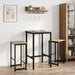 Barstol 2 stk. Sonoma eik 40 x 32 x 64 cm Konstruert tre