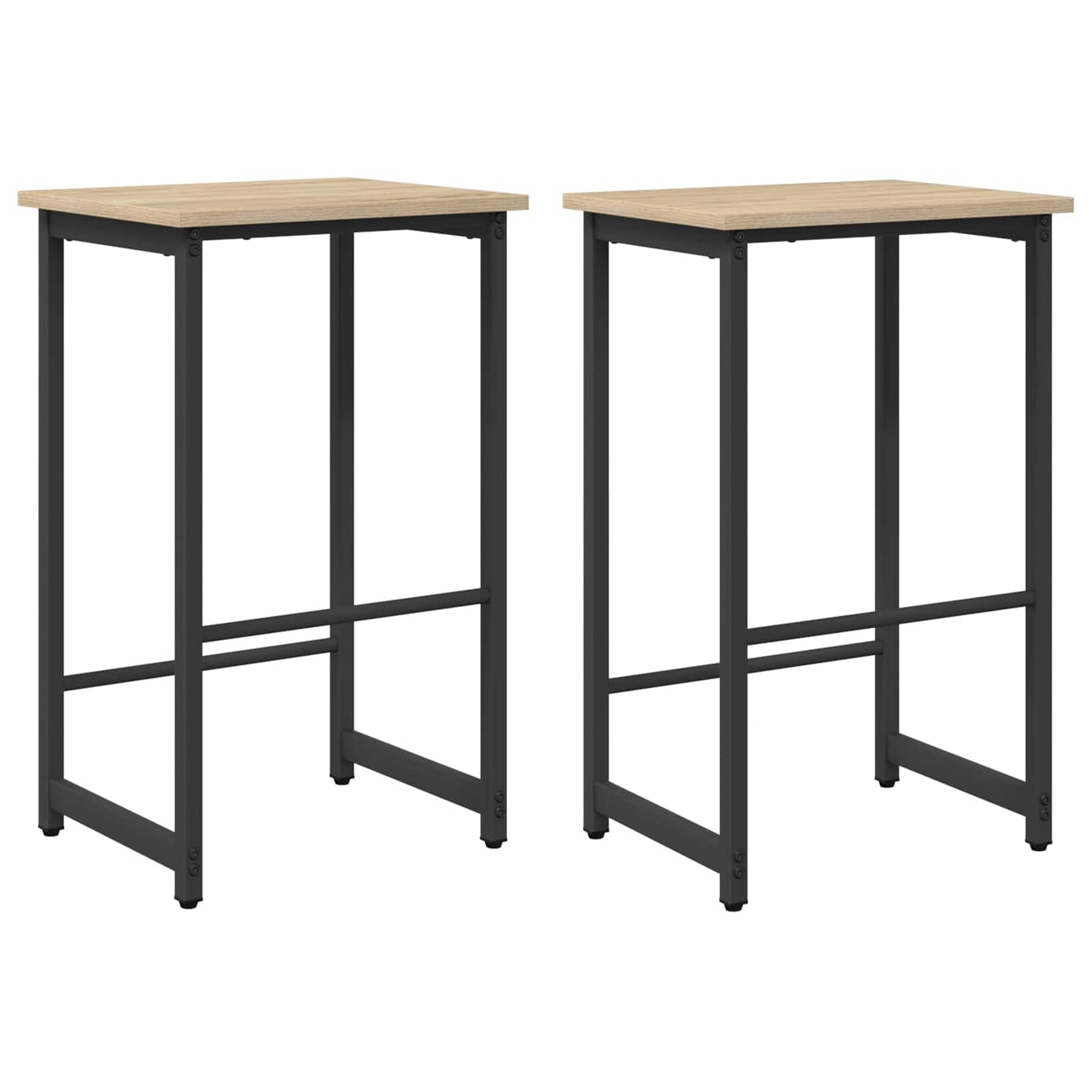 Barstol 2 stk. Sonoma eik 40 x 32 x 64 cm Konstruert tre