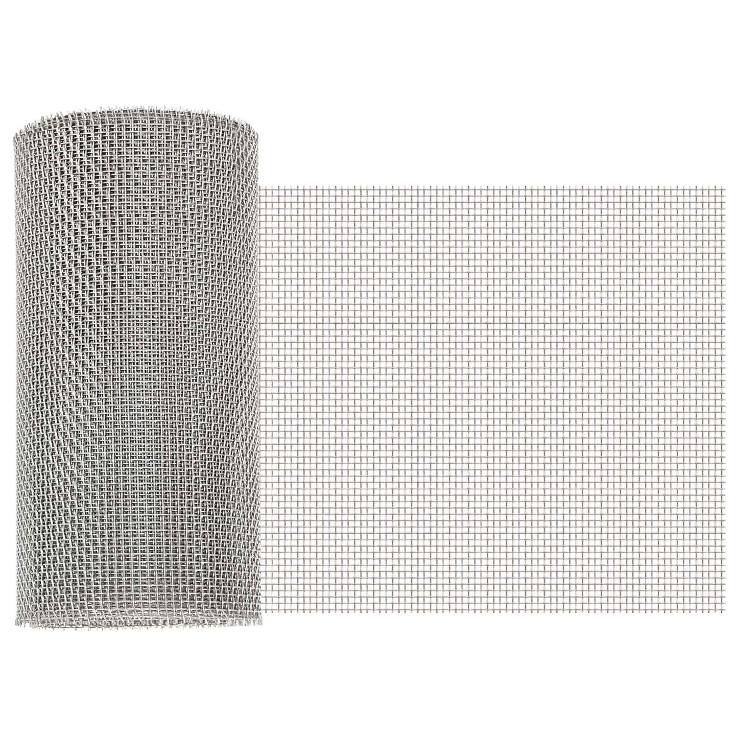 Maskeskjerm 20 x 1000 cm 8 Mesh Rustfritt stål 201 Sølv