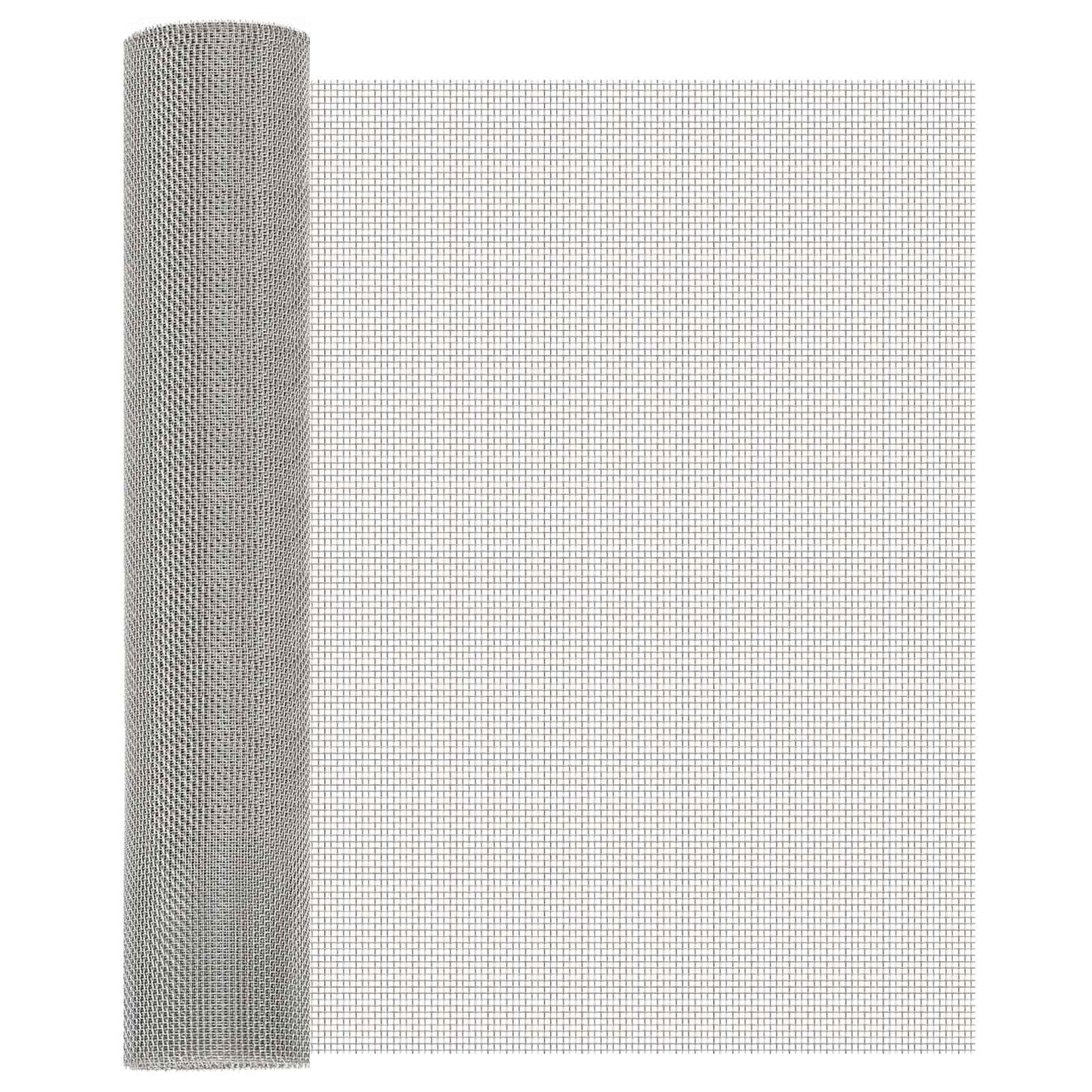 Maskeskjerm 60 x 500 cm 8 Mesh Rustfritt stål 201 Sølv