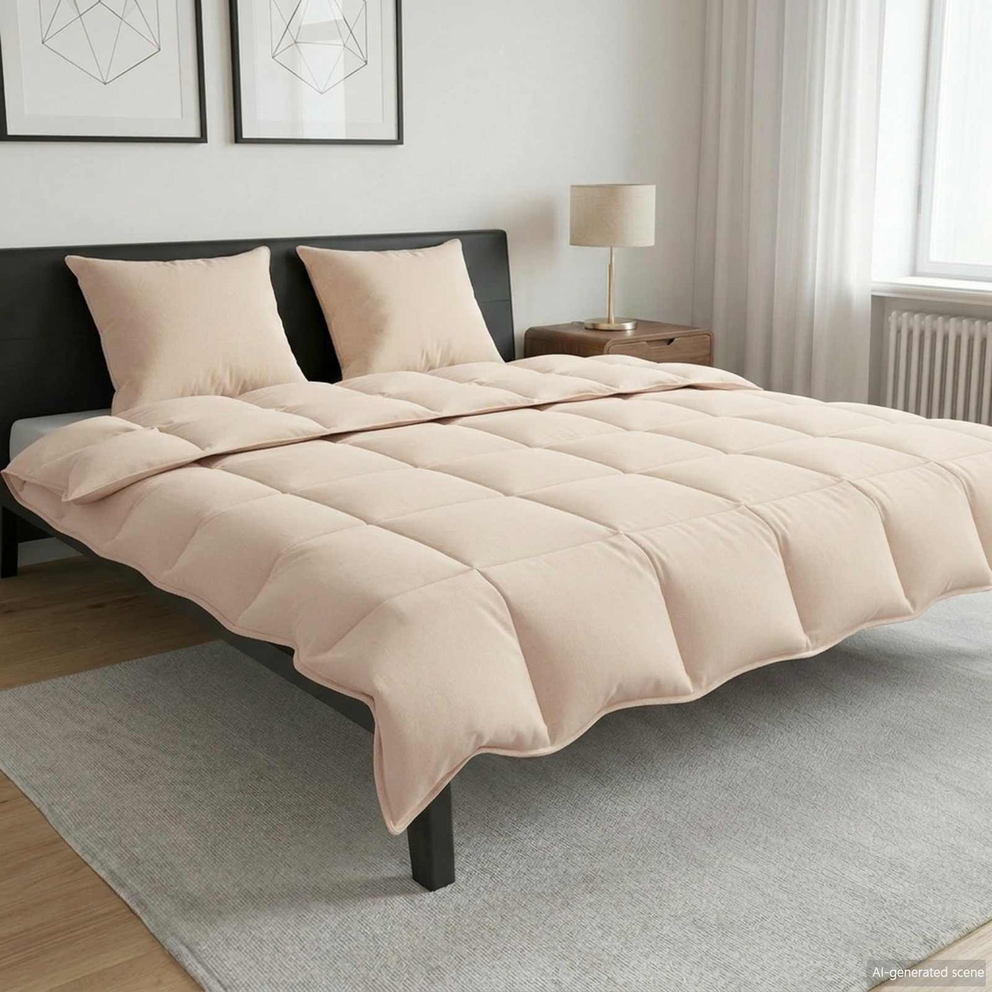 Full år dyne Beige 200 x 220 cm 100% Naturlig Kapok