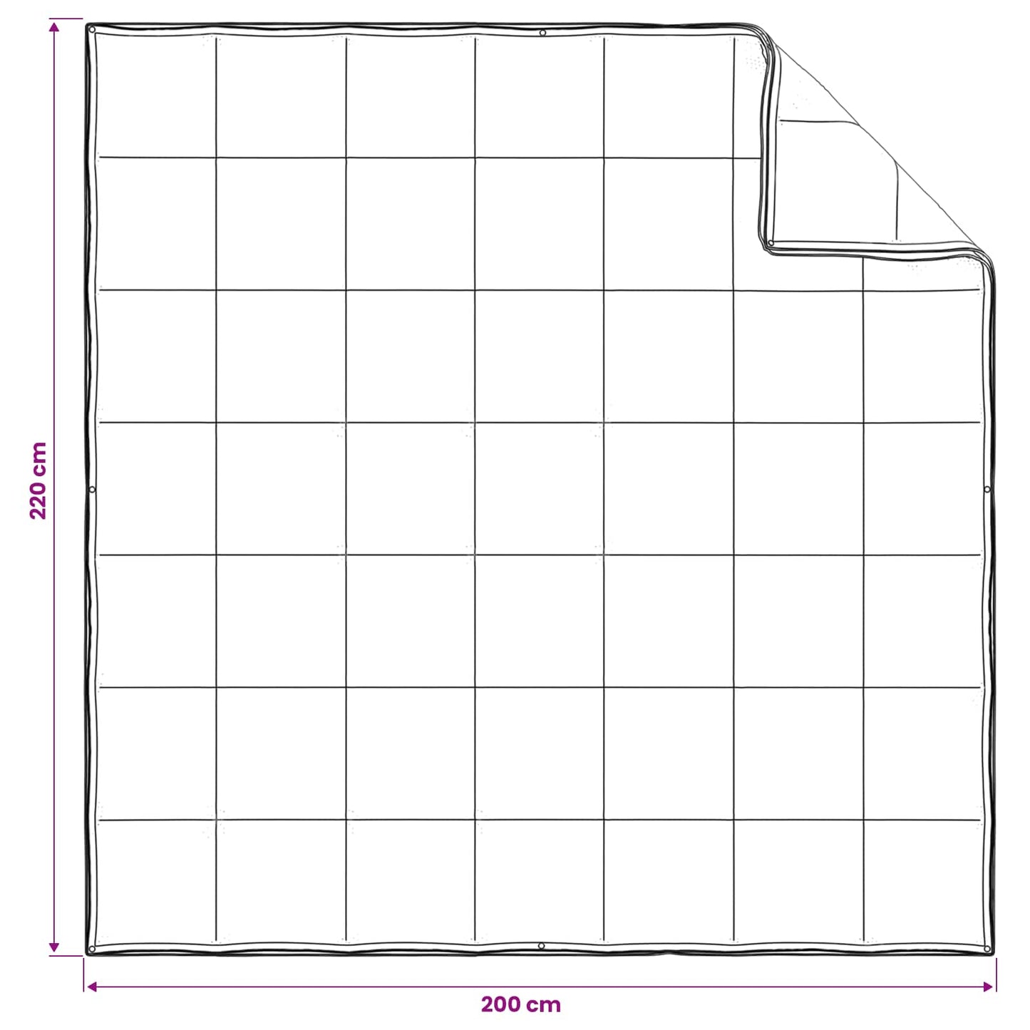 Dyne Beige 200 x 220 cm Kapokfiber