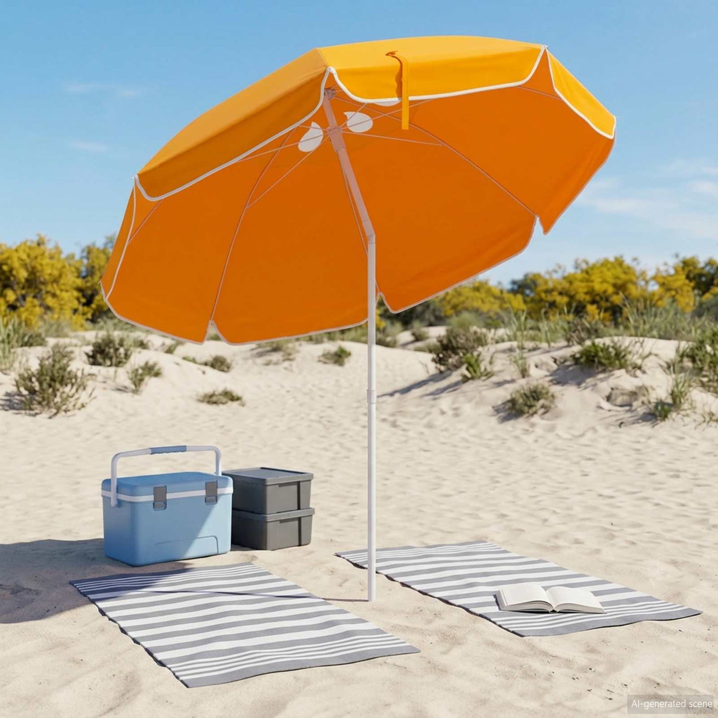 Hageparasol 240 cm 170T polyester Oransje
