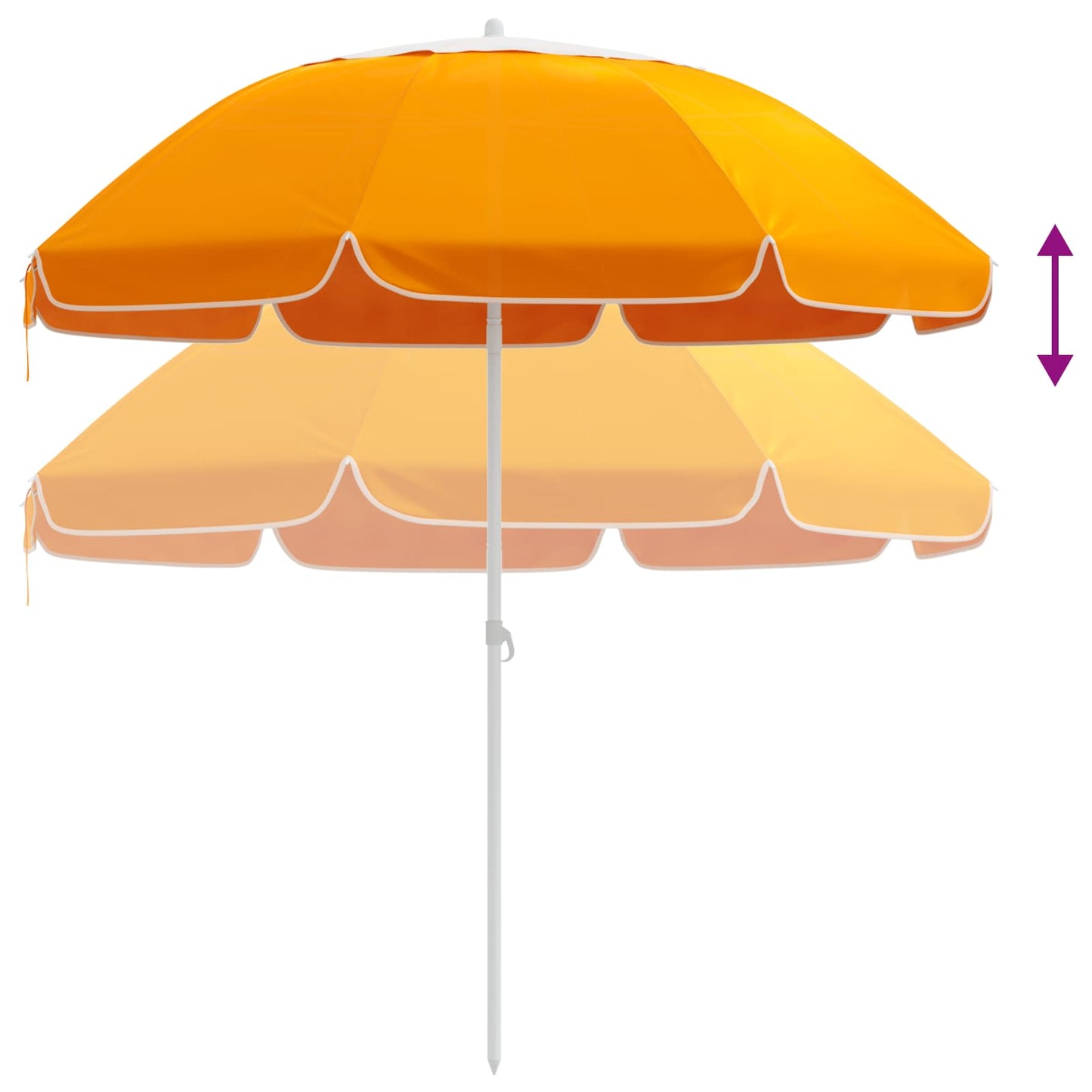Hageparasol 240 cm 170T polyester Oransje