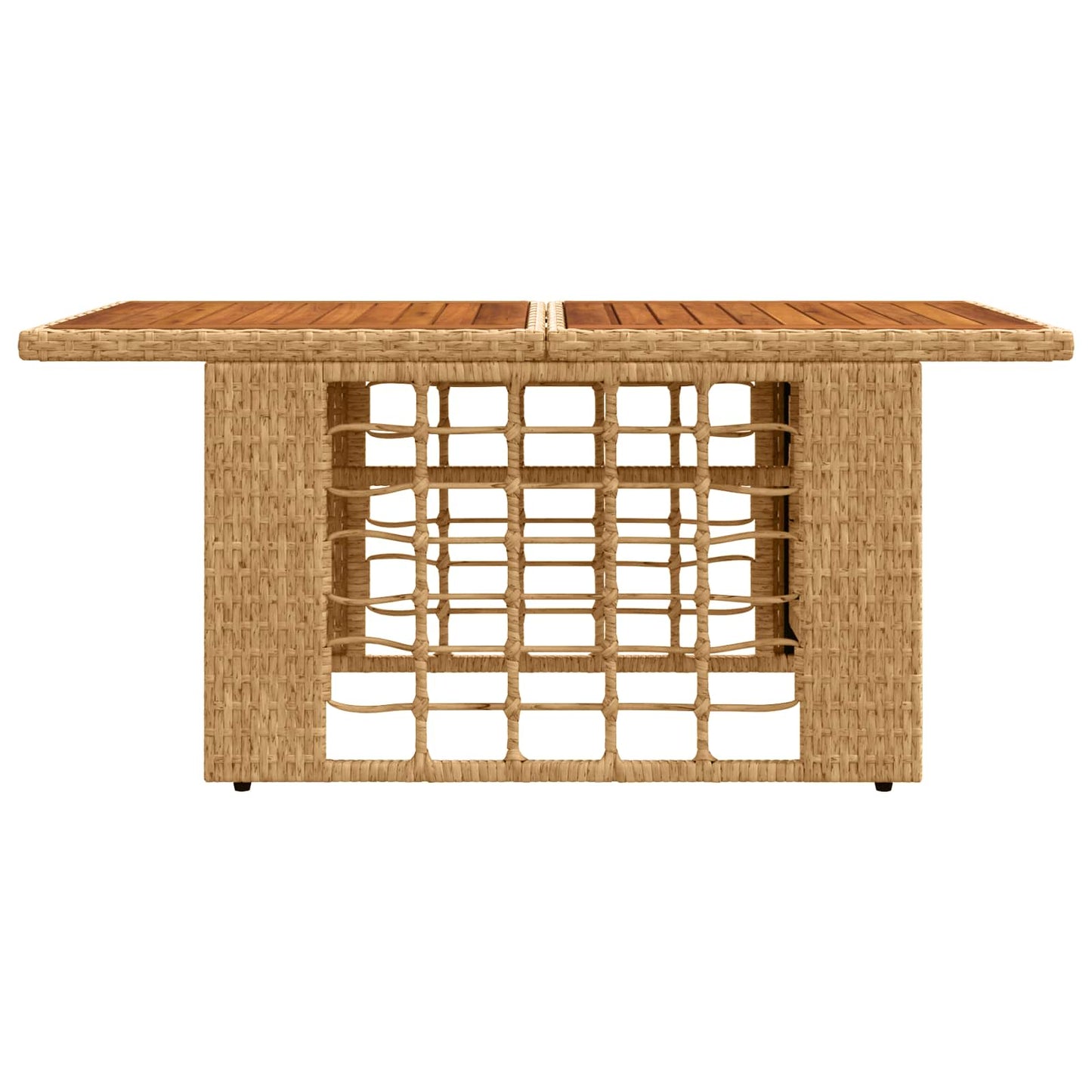 Hagebord Naturlig 100 x 55 x 37 cm PE Rattan og Glass