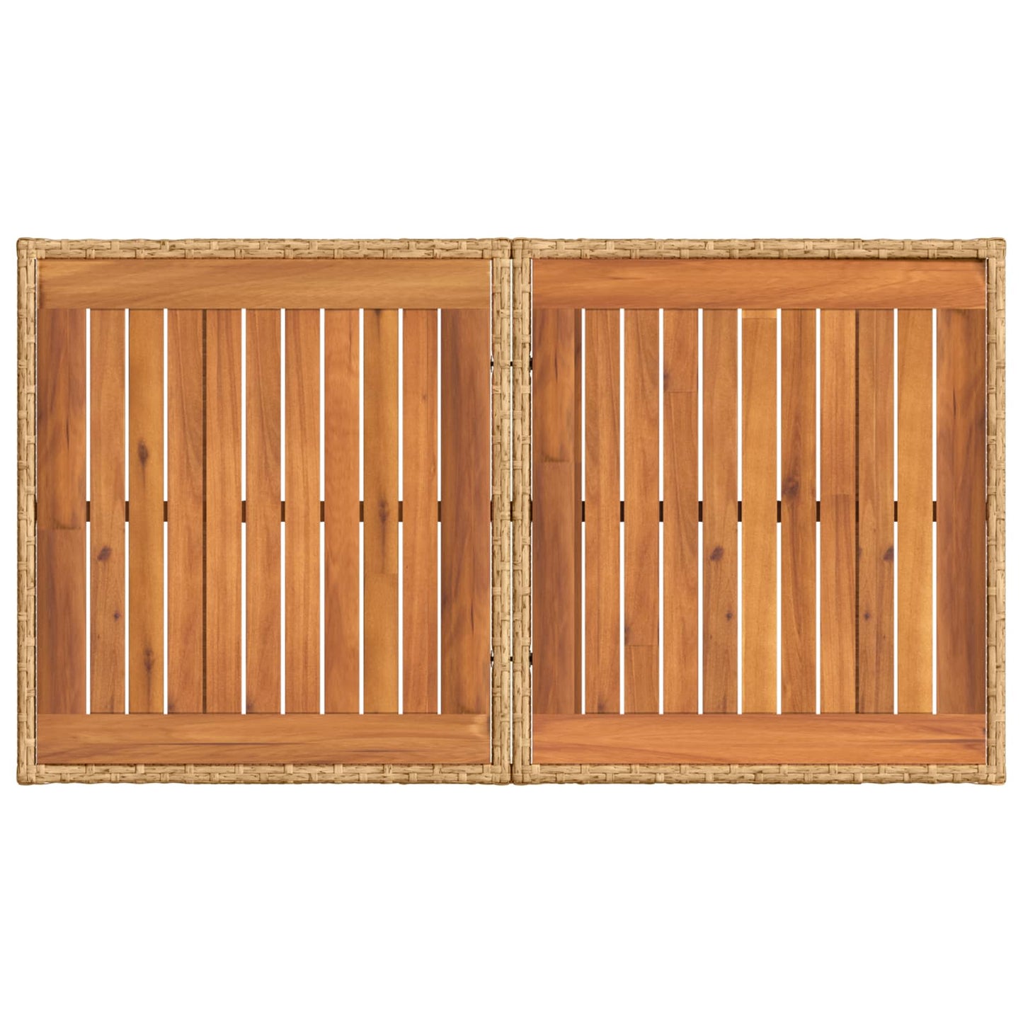 Hagebord Naturlig 100 x 55 x 37 cm PE Rattan og Glass