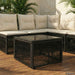 Hagebord Svart 55 x 55 x 37 cm PE Rattan og Glass