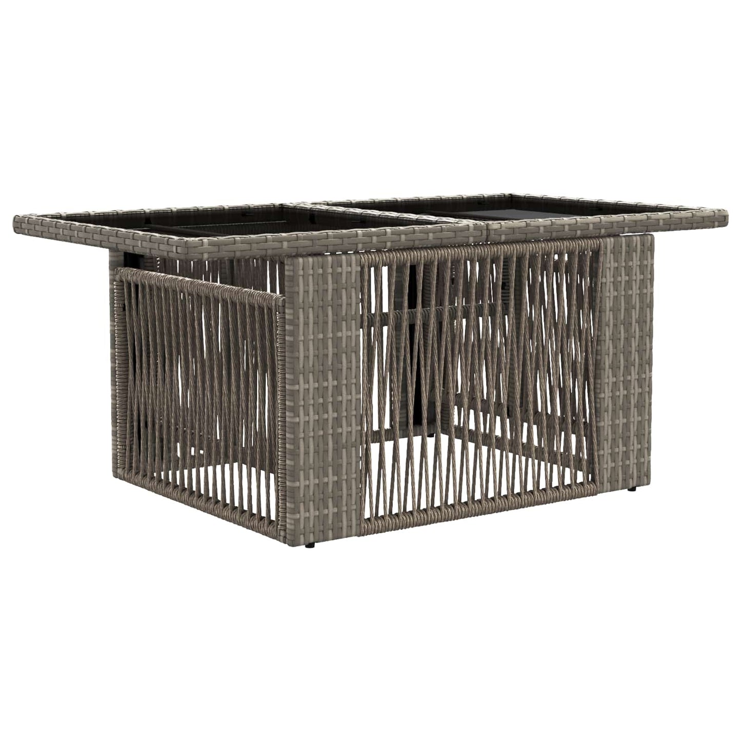 Hagebord Grå 100 x 55 x 37 cm PE Rattan og Glass