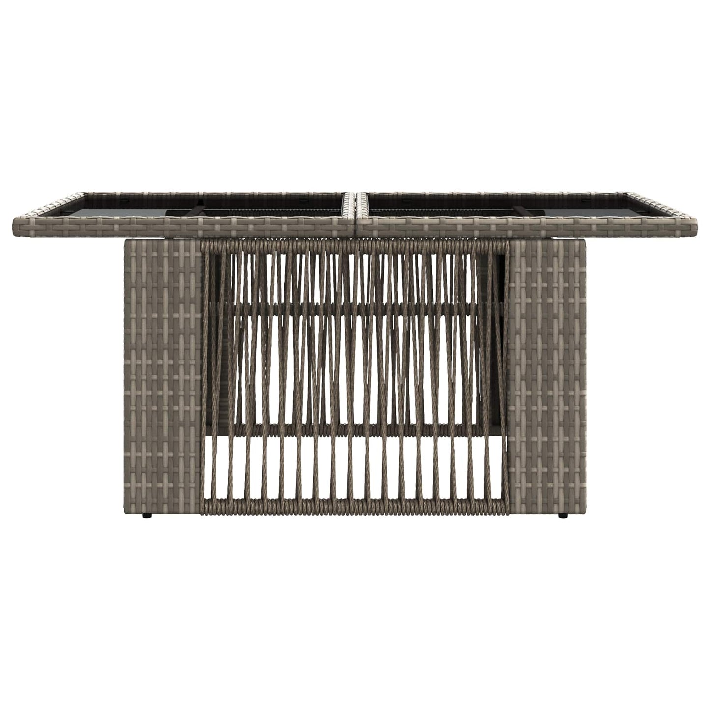 Hagebord Grå 100 x 55 x 37 cm PE Rattan og Glass