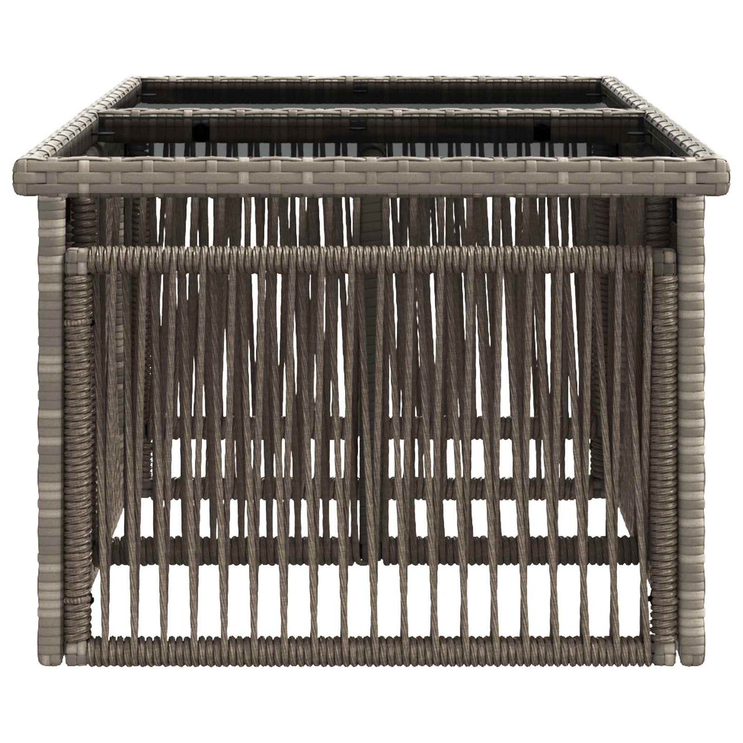 Hagebord Grå 100 x 55 x 37 cm PE Rattan og Glass