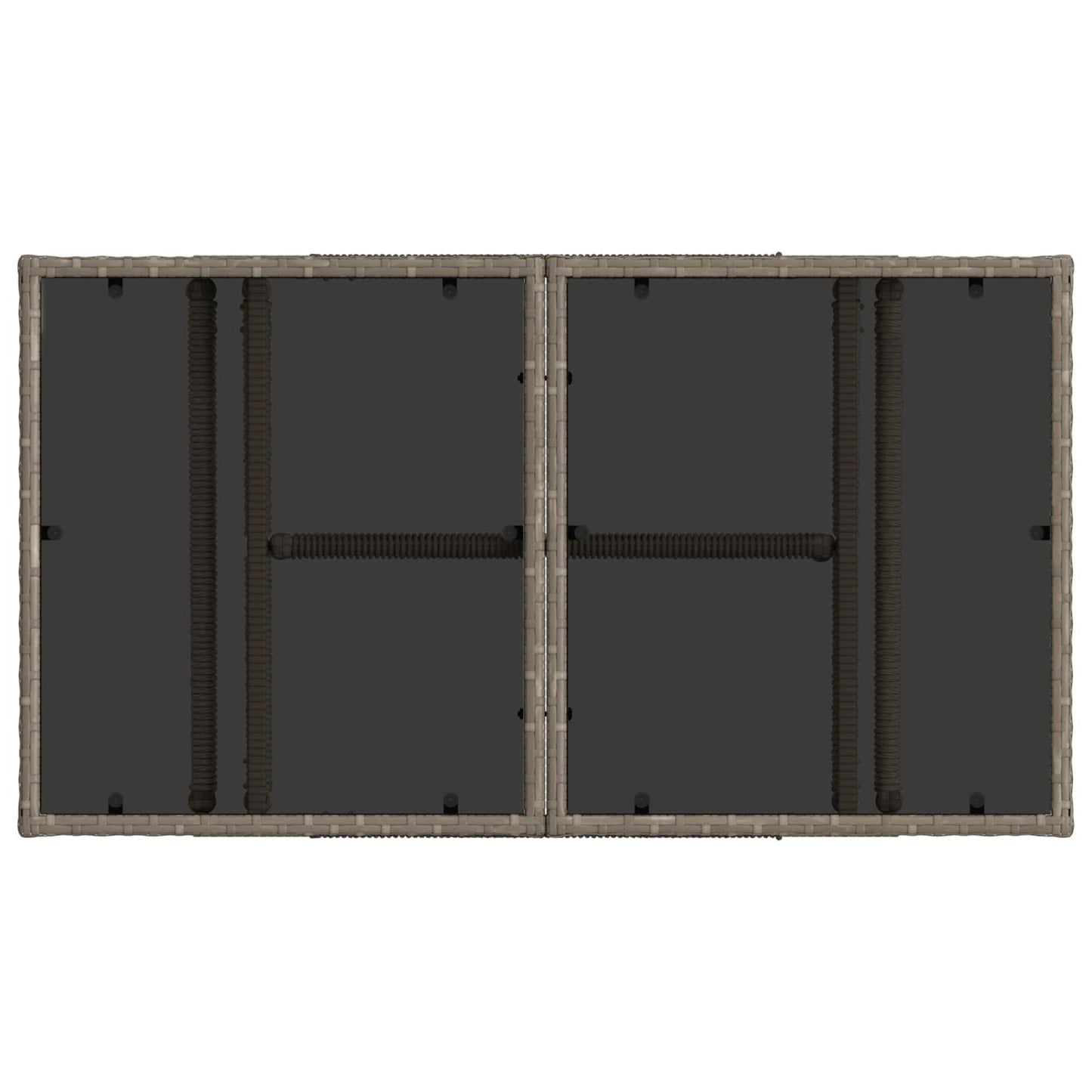 Hagebord Grå 100 x 55 x 37 cm PE Rattan og Glass